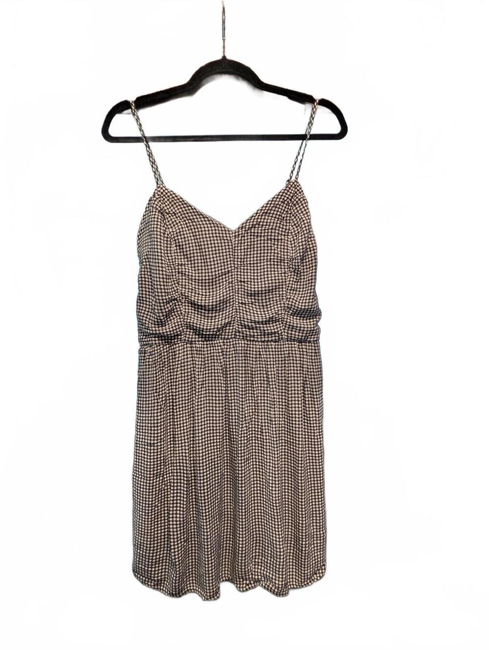 Black and White Gingham Spaghetti Strap Dress